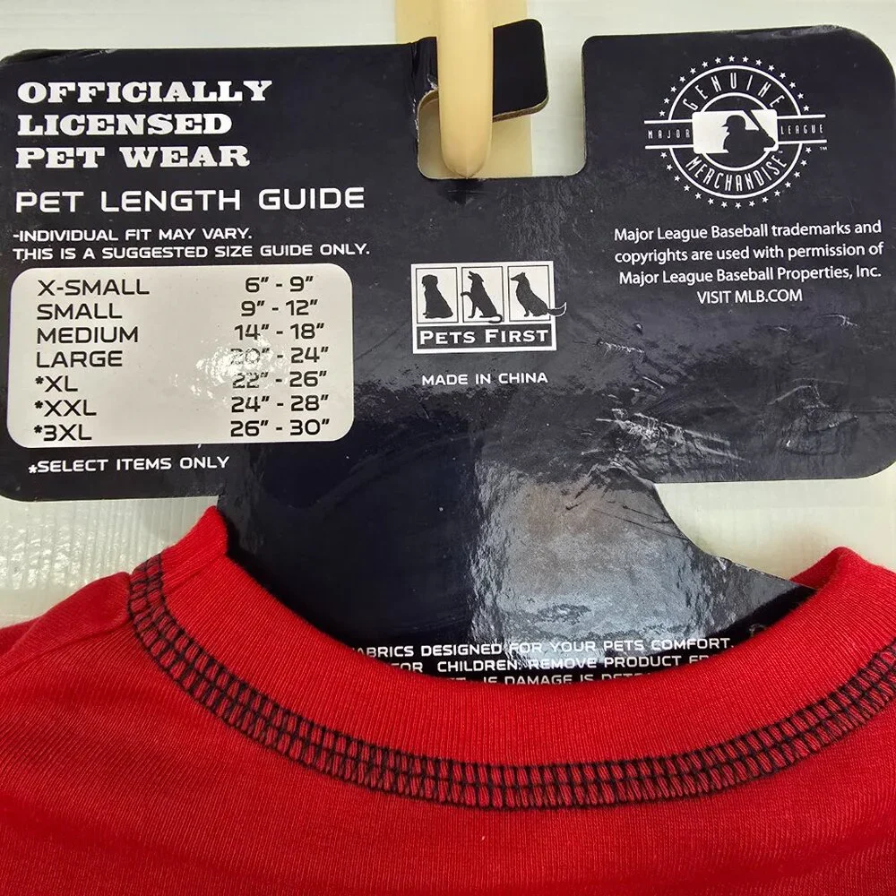 Washington Nationals Baseball NBA Pet Shirt Red Size Medium NWT‎